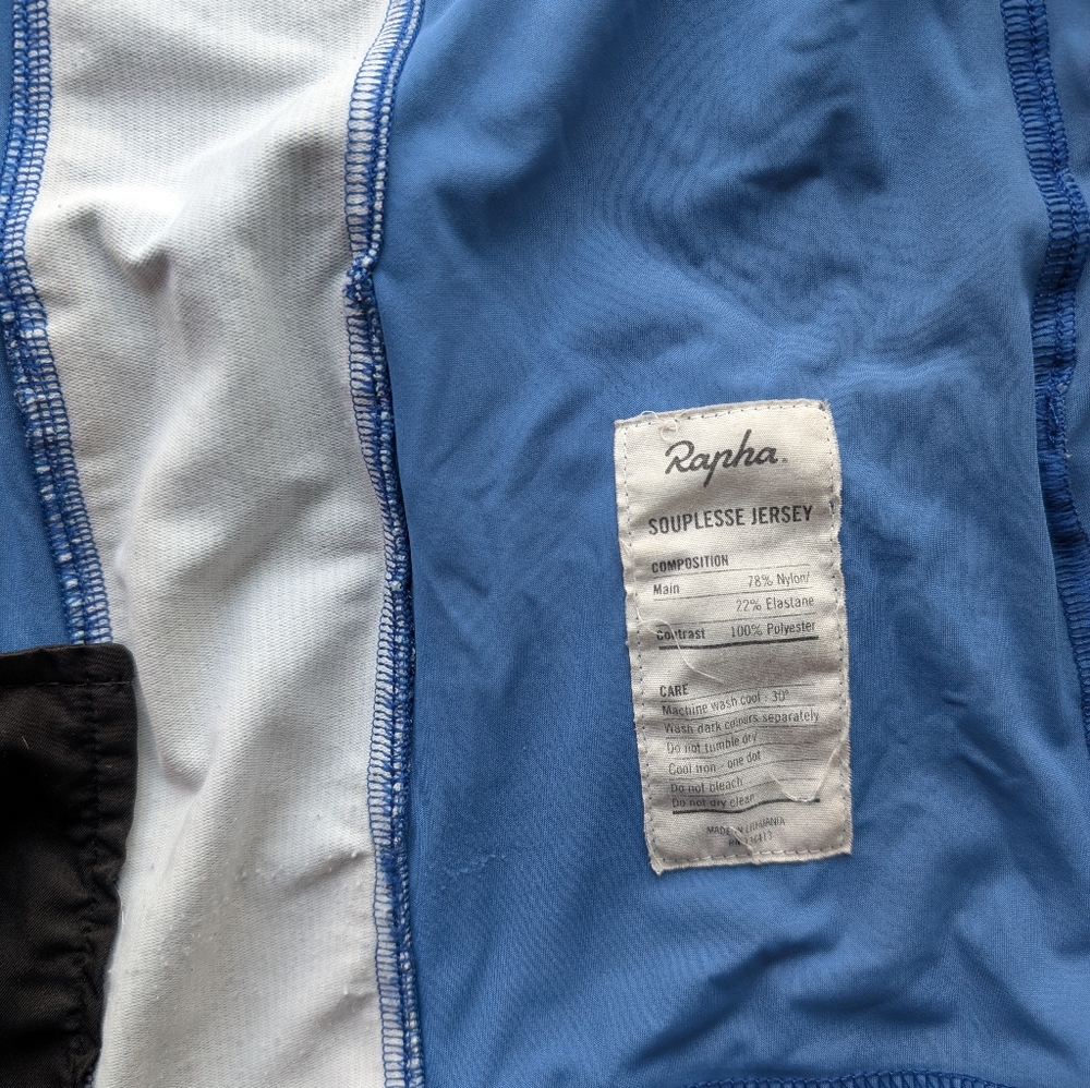 Rapha Souplesse Full Zip Cycling Jersey Royal Blue Women's Medium (Fitted) - Picture 6 of 9